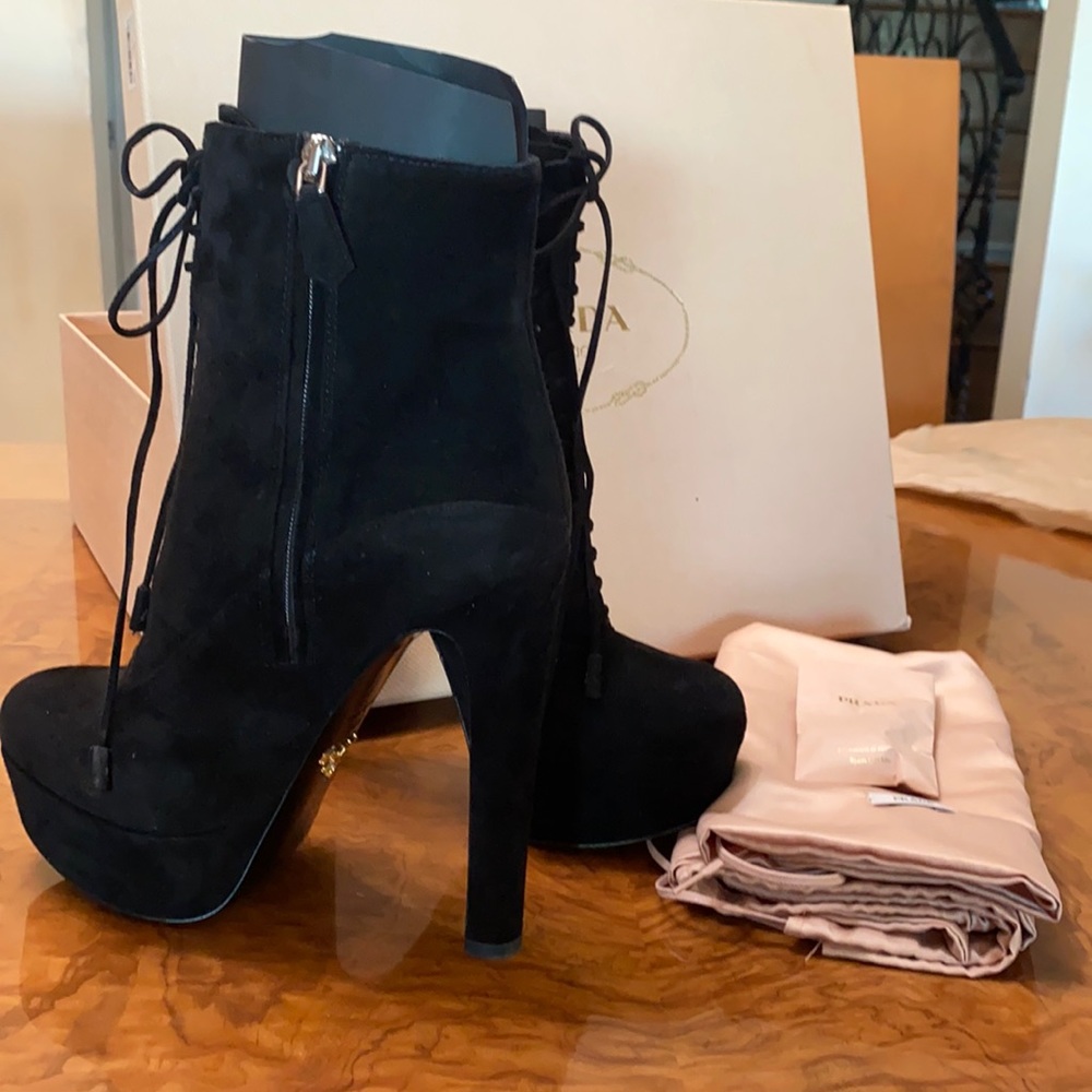Heeled   Prada boots